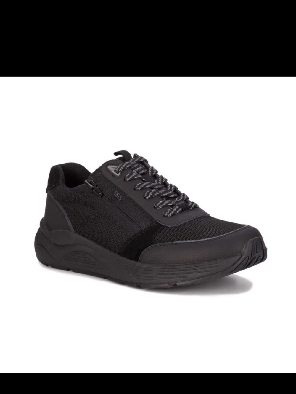 Drew Men’s Miller Orthotic Comfort Sneaker Black Suede Combo 40115 - Picture 6 of 10